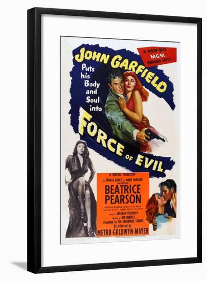 Force of Evil, John Garfield, Marie Windsor, 1948-null-Framed Art Print