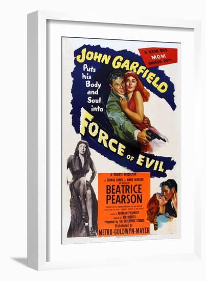 Force of Evil, John Garfield, Marie Windsor, 1948-null-Framed Art Print