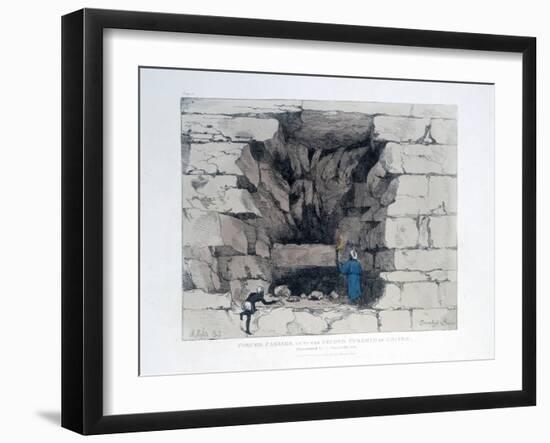 Forced Passage in the Second Pyramid of Ghizeh, Egypt, 1820-Agostino Aglio-Framed Giclee Print