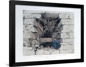Forced Passage in the Second Pyramid of Ghizeh, Egypt, 1820-Agostino Aglio-Framed Giclee Print