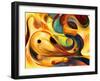 Forces of Nature Series. Abstract Design Made of Colorful Paint and Abstract Shapes on the Subject-agsandrew-Framed Art Print