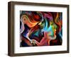 Forces of Nature Series. Arrangement of Colorful Paint and Abstract Shapes on the Subject of Modern-agsandrew-Framed Art Print