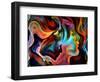 Forces of Nature Series. Arrangement of Colorful Paint and Abstract Shapes on the Subject of Modern-agsandrew-Framed Art Print