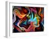 Forces of Nature Series. Arrangement of Colorful Paint and Abstract Shapes on the Subject of Modern-agsandrew-Framed Art Print