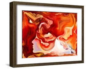 Forces of Nature Series. Artistic Abstraction Composed of Colorful Paint and Abstract Shapes on The-agsandrew-Framed Art Print