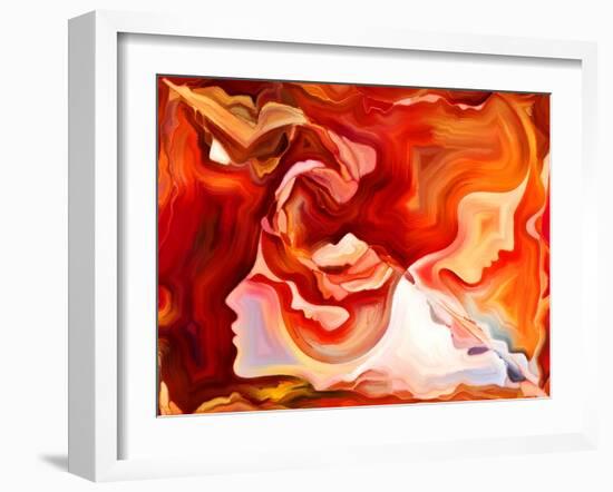 Forces of Nature Series. Artistic Abstraction Composed of Colorful Paint and Abstract Shapes on The-agsandrew-Framed Art Print