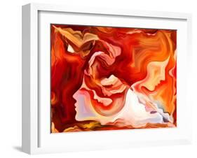 Forces of Nature Series. Artistic Abstraction Composed of Colorful Paint and Abstract Shapes on The-agsandrew-Framed Art Print