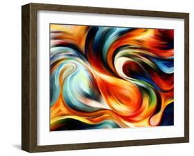Forces of Nature Series. Composition of Colorful Paint and Abstract Shapes Suitable as a Backdrop F-agsandrew-Framed Art Print