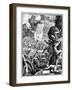 Forces under Alaric I, King of the Visigoths, in Battle, C410 (165)-Francois Chauveau-Framed Giclee Print