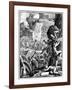 Forces under Alaric I, King of the Visigoths, in Battle, C410 (165)-Francois Chauveau-Framed Giclee Print