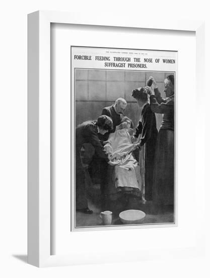 Forcible Feeding Through the Nose of Women Suffragist Prisoners-null-Framed Photographic Print