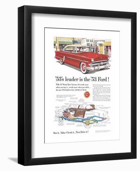 Ford 1953 Leader is the Ford-null-Framed Art Print