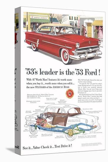 Ford 1953 Leader is the Ford-null-Stretched Canvas