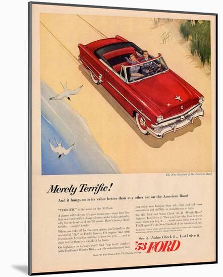 Ford 1953 - Merely Terrific-null-Mounted Art Print