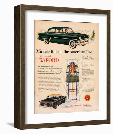 Ford 1953 Miracle Ride of The…-null-Framed Art Print