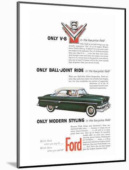 Ford 1954-Only Modern Styling-null-Mounted Art Print