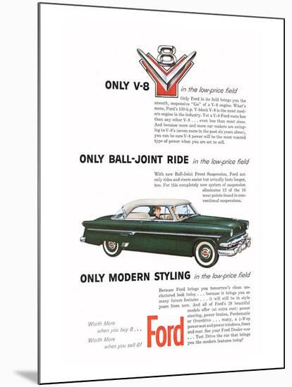 Ford 1954-Only Modern Styling-null-Mounted Art Print