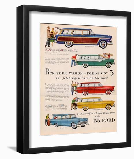 Ford 1955 Pick Your Wagon-null-Framed Art Print