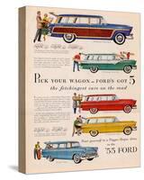 Ford 1955 Pick Your Wagon-null-Stretched Canvas