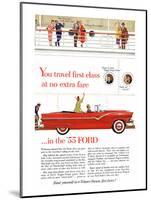 Ford 1955 - Travel First Class-null-Mounted Art Print