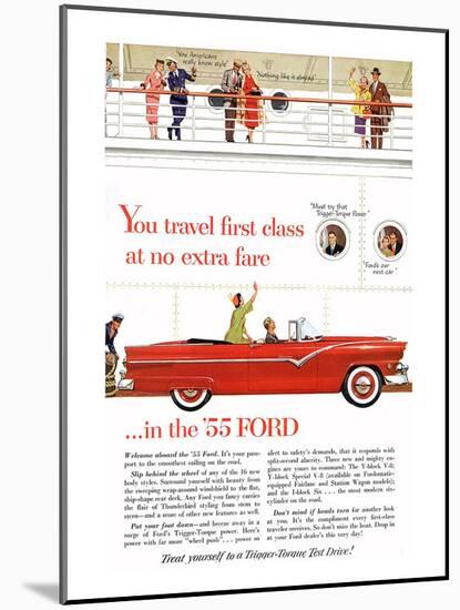 Ford 1955 - Travel First Class-null-Mounted Art Print