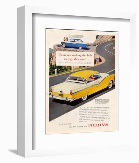 Ford 1956 Victoria V8-null-Framed Art Print