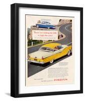 Ford 1956 Victoria V8-null-Framed Art Print