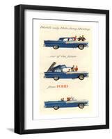 Ford 1957 Hideaway Hardtop-null-Framed Art Print