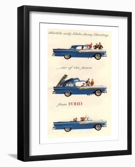 Ford 1957 Hideaway Hardtop-null-Framed Art Print