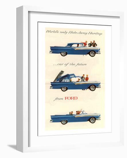 Ford 1957 Hideaway Hardtop-null-Framed Art Print