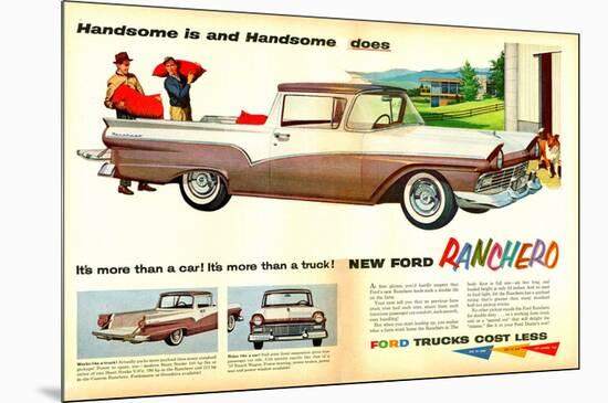 Ford 1957 Ranchero - Handsome-null-Mounted Art Print