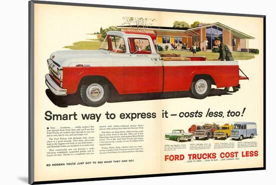 Ford 1957 Smart Way to Express-null-Mounted Art Print