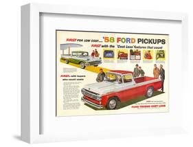 Ford 1958 `58 Ford Pickups-null-Framed Art Print