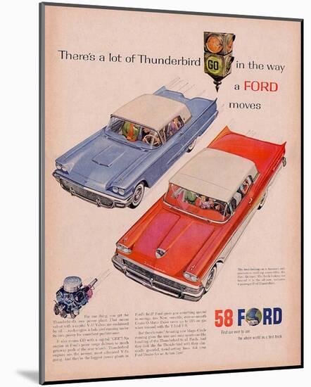 Ford 1958-A Lot of Thunderbird-null-Mounted Art Print
