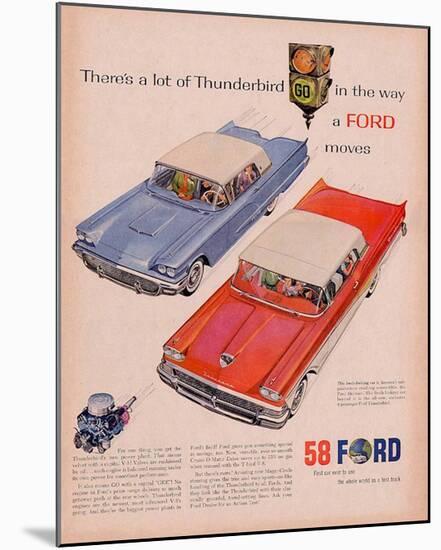 Ford 1958-A Lot of Thunderbird-null-Mounted Art Print