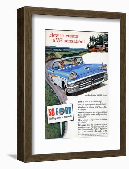 Ford 1958 - a V8 Sensation-null-Framed Art Print