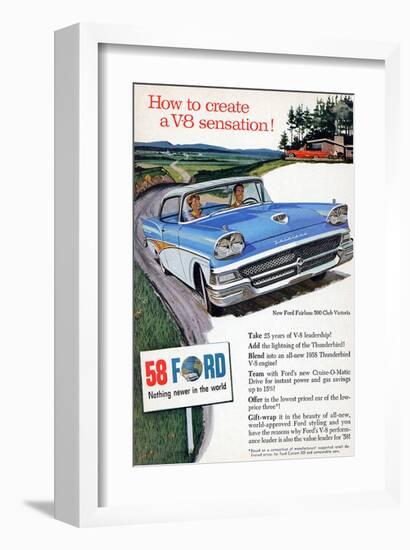 Ford 1958 - a V8 Sensation-null-Framed Art Print