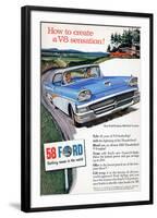 Ford 1958 - a V8 Sensation-null-Framed Art Print