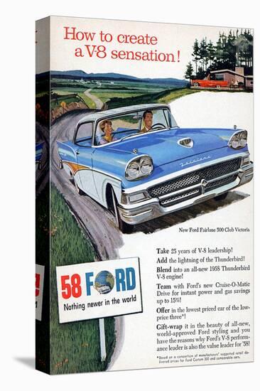 Ford 1958 - a V8 Sensation-null-Stretched Canvas