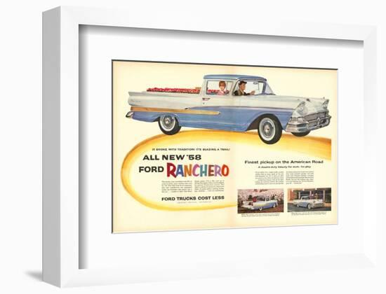 Ford 1958 All New `58 Ranchero-null-Framed Art Print