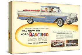 Ford 1958 All New `58 Ranchero-null-Stretched Canvas