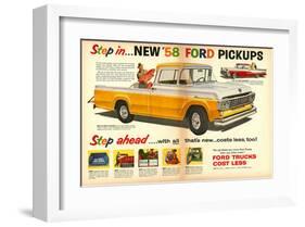 Ford 1958 New `58 Pickups-null-Framed Art Print