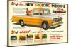 Ford 1958 New `58 Pickups-null-Mounted Art Print