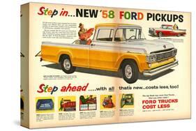 Ford 1958 New `58 Pickups-null-Stretched Canvas