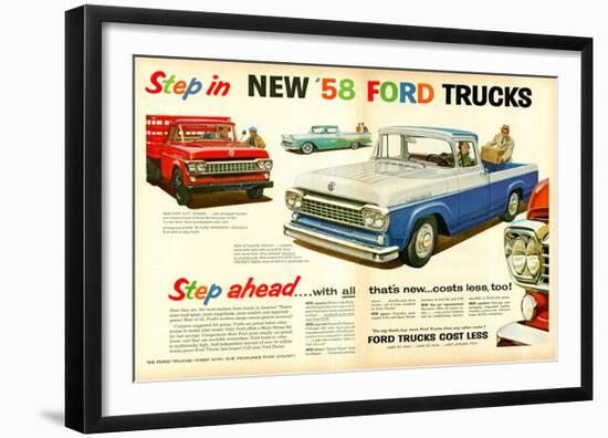 Ford 1958 Step in - Step Ahead-null-Framed Art Print