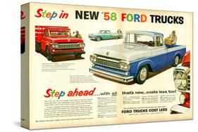 Ford 1958 Step in - Step Ahead-null-Stretched Canvas