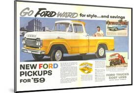 Ford 1959 Go Forward for Style-null-Mounted Premium Giclee Print