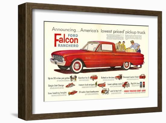 Ford 1960 Falcon Ranchero-null-Framed Art Print