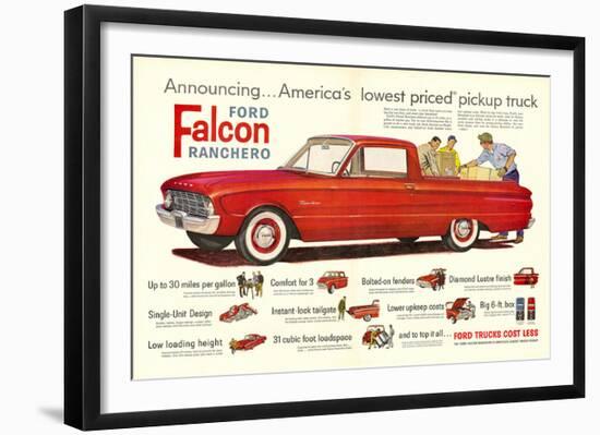 Ford 1960 Falcon Ranchero-null-Framed Art Print