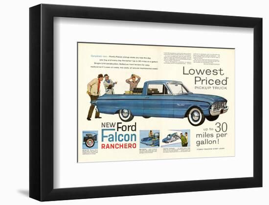 Ford 1960 New Falcon Ranchero-null-Framed Art Print